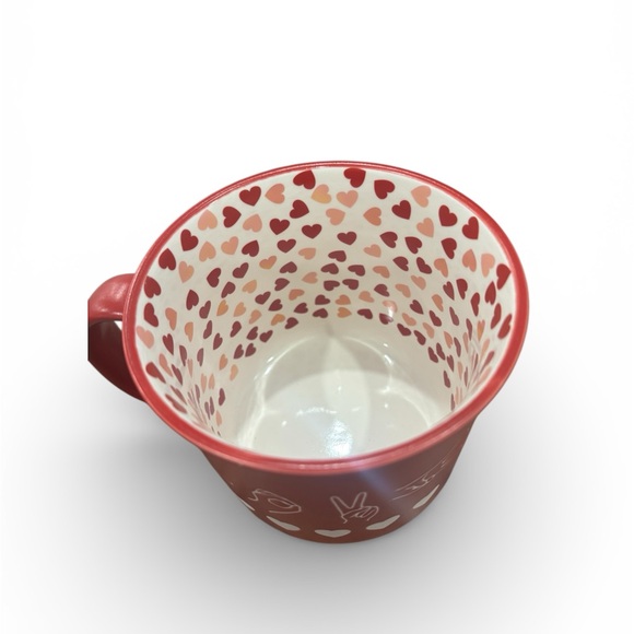 Red Heart Love Language Mug NWOT - Picture 3 of 4
